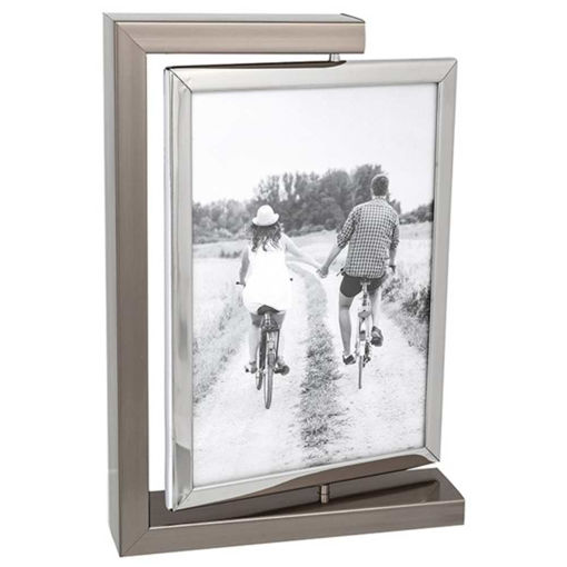Picture of MODERN DARK SILVER SPIN FRAME 4X6